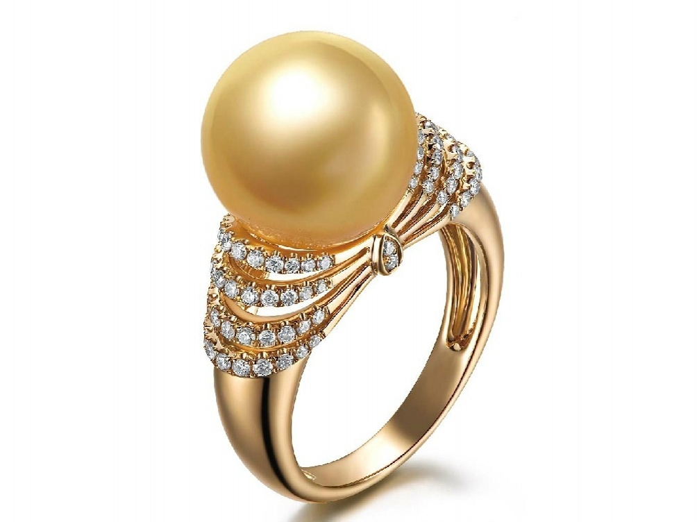 Eliette South Sea Pearl and Diamond Ring 11-16 mm